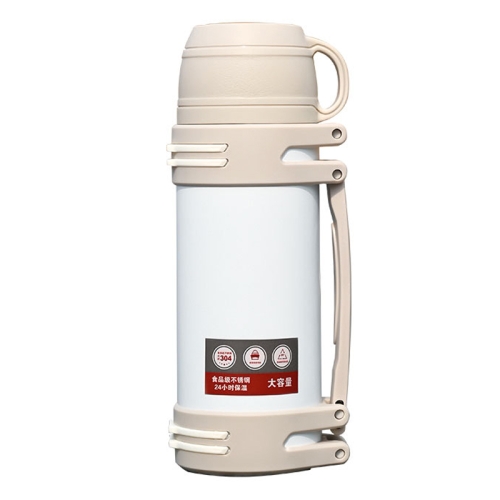 

JunHeng JH-6096 Stainless Steel Insulation Pot Travel Car Water Cup, Capacity: 1200ml (White)