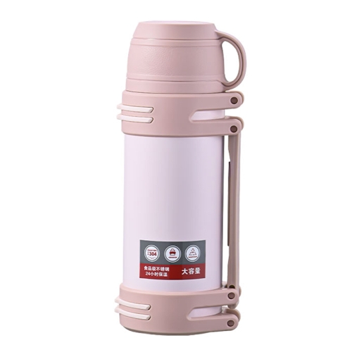 

JunHeng JH-6096 Stainless Steel Insulation Pot Travel Car Water Cup, Capacity: 1200ml (Pink)