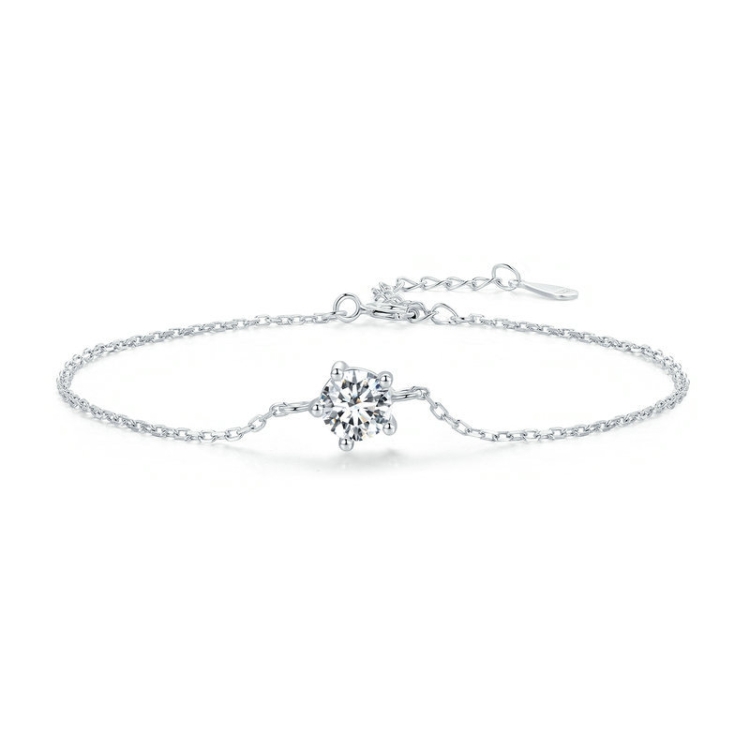

MSB001 S925 Sterling Silver Sparkle and Moissanite Bracelet