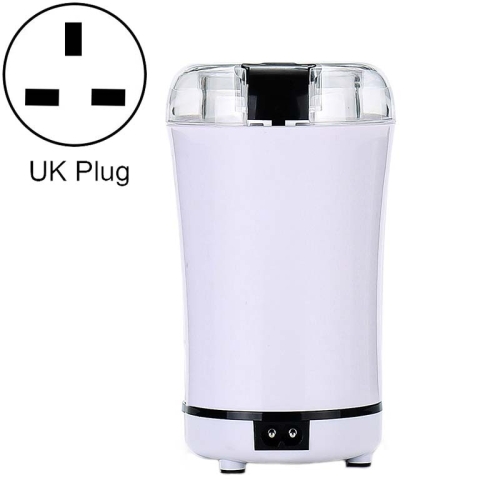 

M150A Stainless Steel Electric Coffee Grinder Grain Bean Grinding Machine, Spec: UK Plug (White)