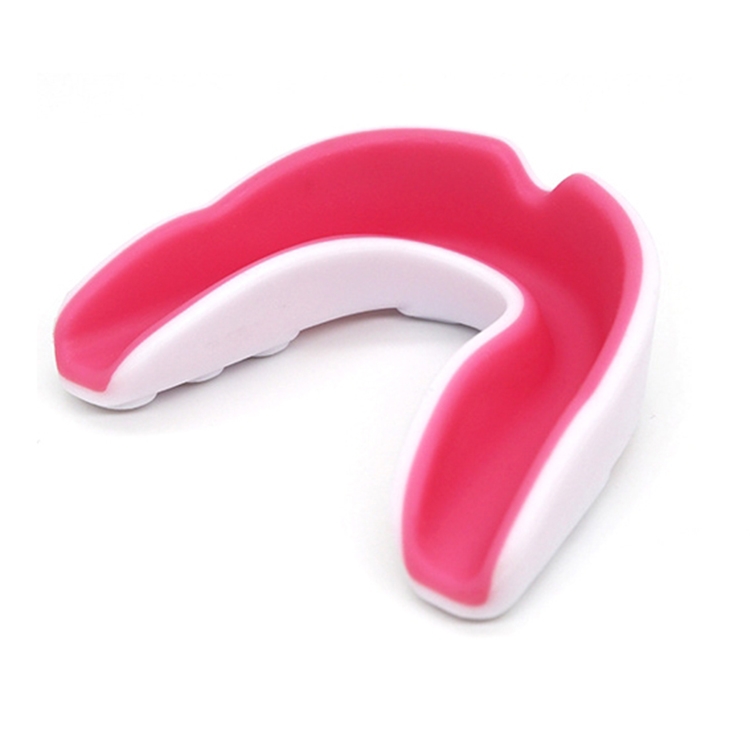 

W003 2pcs Sanda Training Basketball Boxing Sports Mouth Guard EVA Braces, Style: Adult (White Pink)