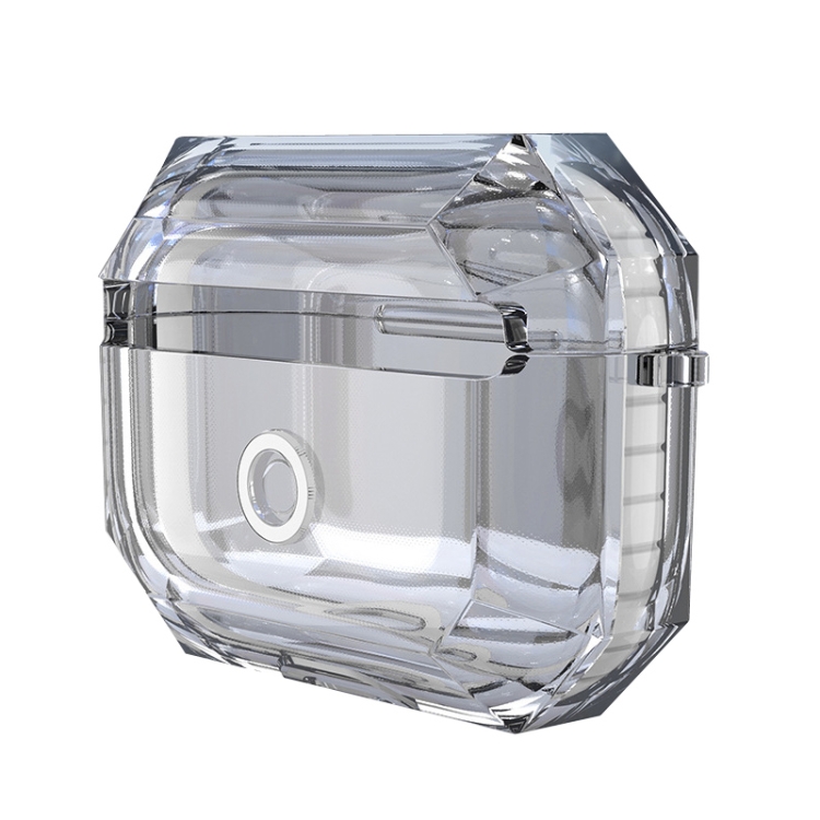 

For AirPodS Pro RJT-AP-03 Bluetooth Earphone Transparent Soft Case TPU Protection Cover(White)