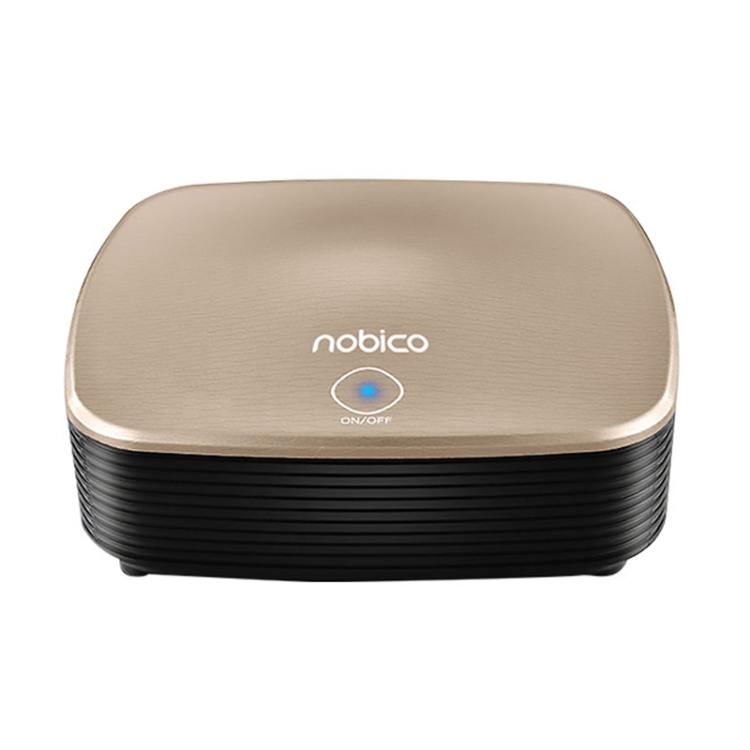 

Nobico J007 USB Negative Ion Car Air Purifier, Style: English Modle(Water Pattern Gold)
