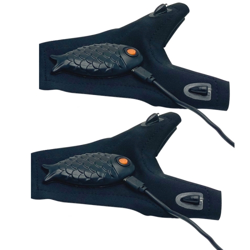 

USB Night Fishing Gloves LED Flashlight Glowing Fishing Lighting Finger Lamp, Style: Fish Shaped Model Two