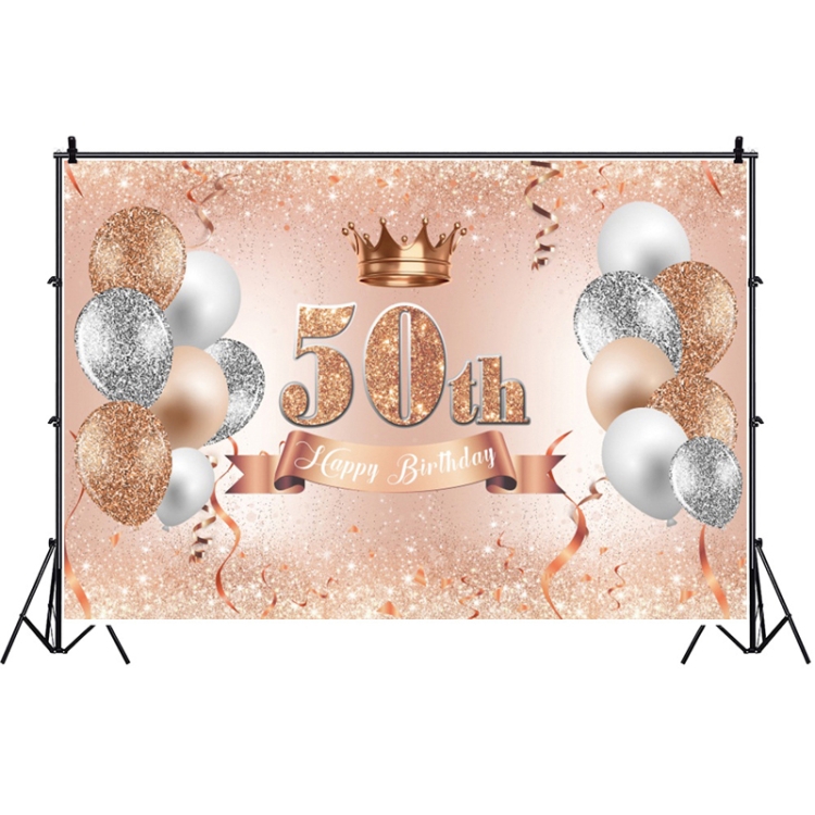 

MDN12121 1.5m x 1m Rose Golden Balloon Birthday Party Background Cloth Photography Photo Pictorial Cloth