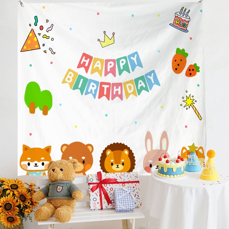 

Birthday Layout Hanging Cloth Children Photo Wall Cloth, Size: 150x180cm Velvet(34)
