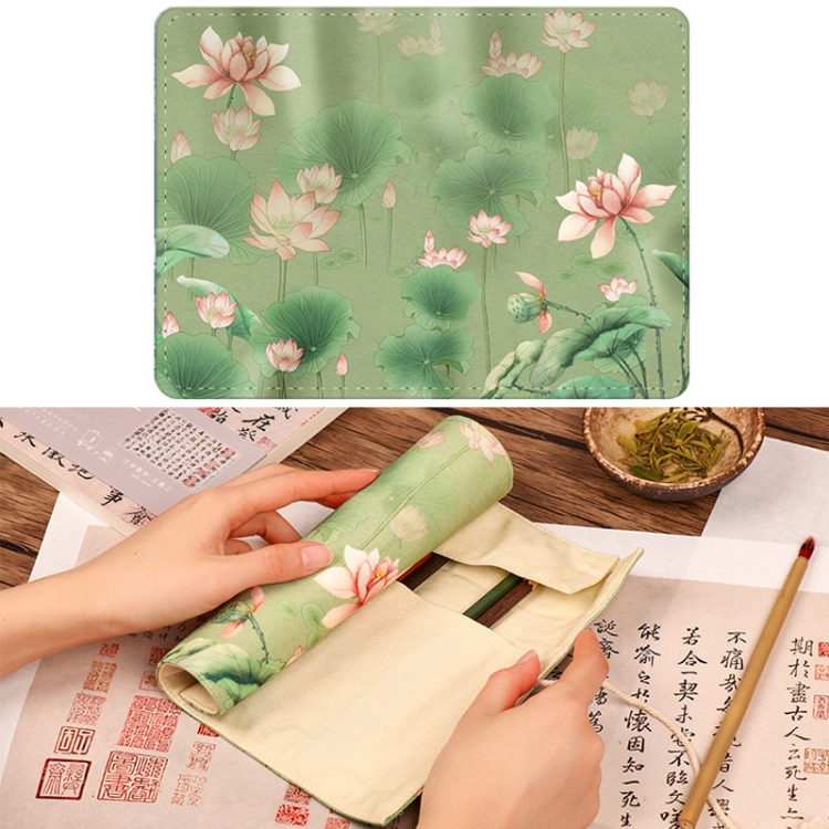

Retro Simple Sketch Pencil Curtain Sketch Painting Special Storage Bag(Lotus)