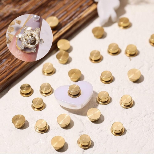

20pcs Metal Rotatable Bearing For DIY Crystal Jewelry Nail Art Decorations 4x5x2.5mm