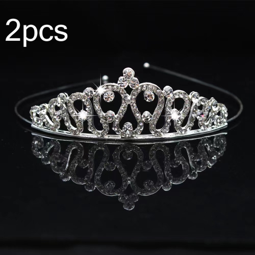 6 Pezzi Corona Principessa, Tiara Corona Fascia Elastica, per