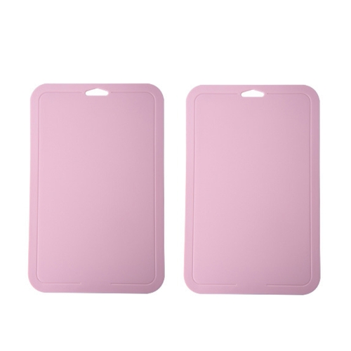 

2pcs Baby Auxiliary Cutting Board Fruit and Vegetable Cutting Plastic Board(Pink)