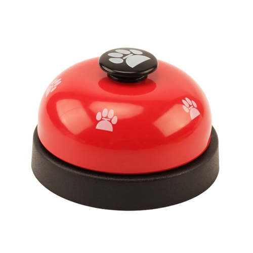 

3pcs Pet Toy Training Called Dinner Small Bell Footprint Ring Dog Toys(Red)