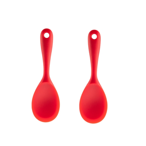 

2pcs Non-stick High Temperature Resistant Silicone Cookware, Style: Rice Spoon(Red)