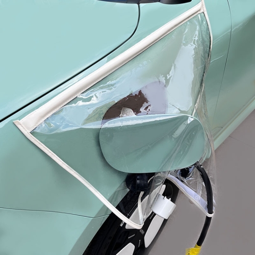

Electric Vehicle Charging Port Magnetic Transparent Rain Cover(White)