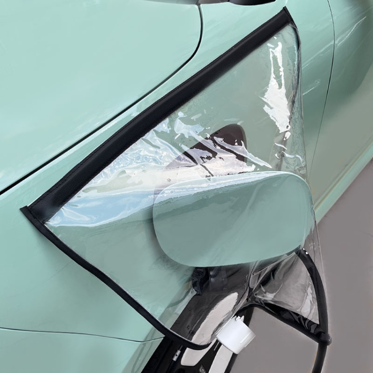 

Electric Vehicle Charging Port Magnetic Transparent Rain Cover(Black)