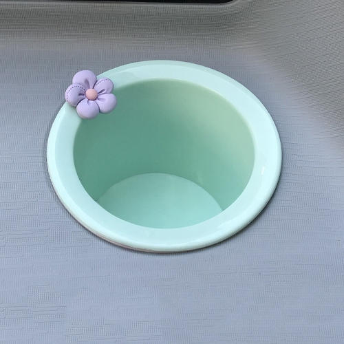 

For WULING Hongguang MINIEV Interior Control Water Cup Slot, Size: Green Purple Flower