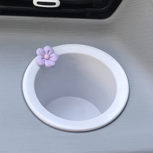 

For WULING Hongguang MINIEV Interior Control Water Cup Slot, Size: White Purple Flower