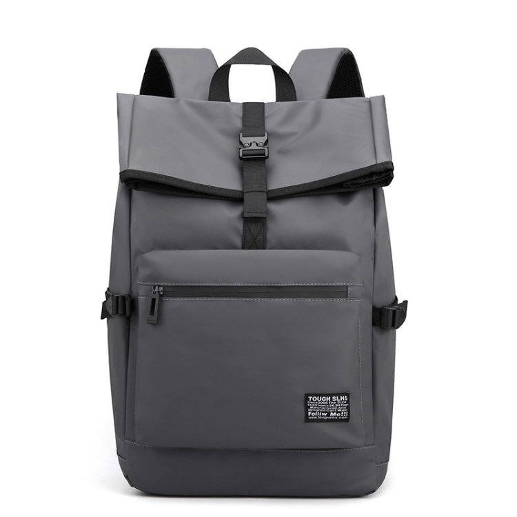 

HAOSHUAI 810 Men Simple Leisure Travel Bag Computer Backpack(Grey)