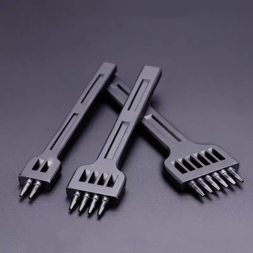 

ER061 DIY Hand-sewn Leather Round Punch Tools Alloy Steel Platoons Rushing, Style: 4mm Set