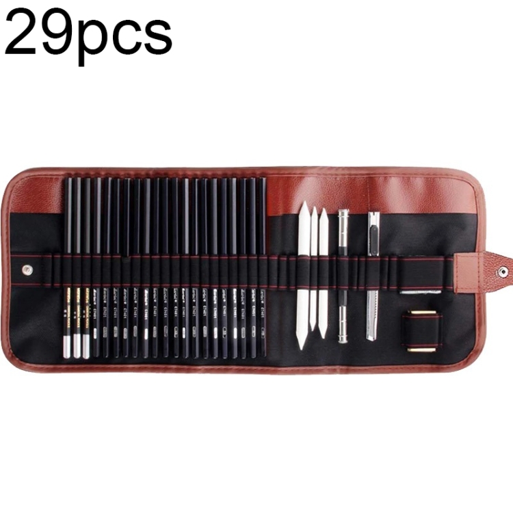

YGSM-30 Sketch Pencil Set Art Sketch Pencil Drawing Tools, Spec: 29pcs/set