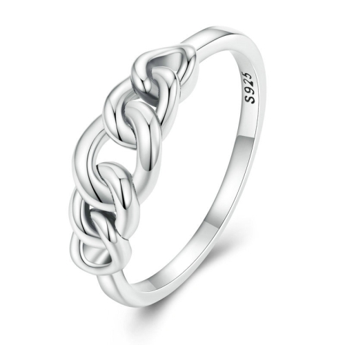 

SCR891 Sterling Silver S925 Hollow Circle Chain Ring(No.6)