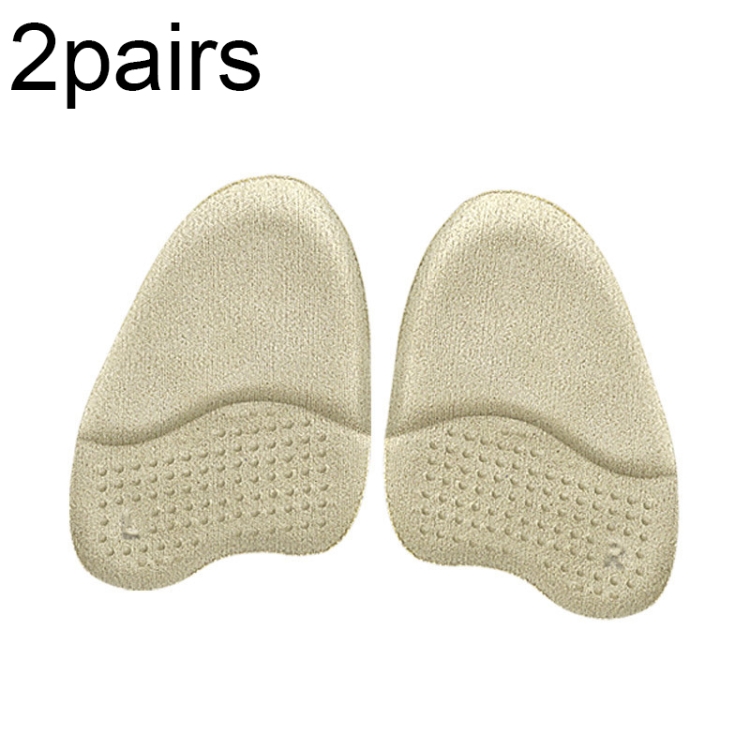 

2pairs GEL Sweat-absorbing and Breathable Forefoot Pad High Heels Anti-slip Mat(Flannel Apricot)