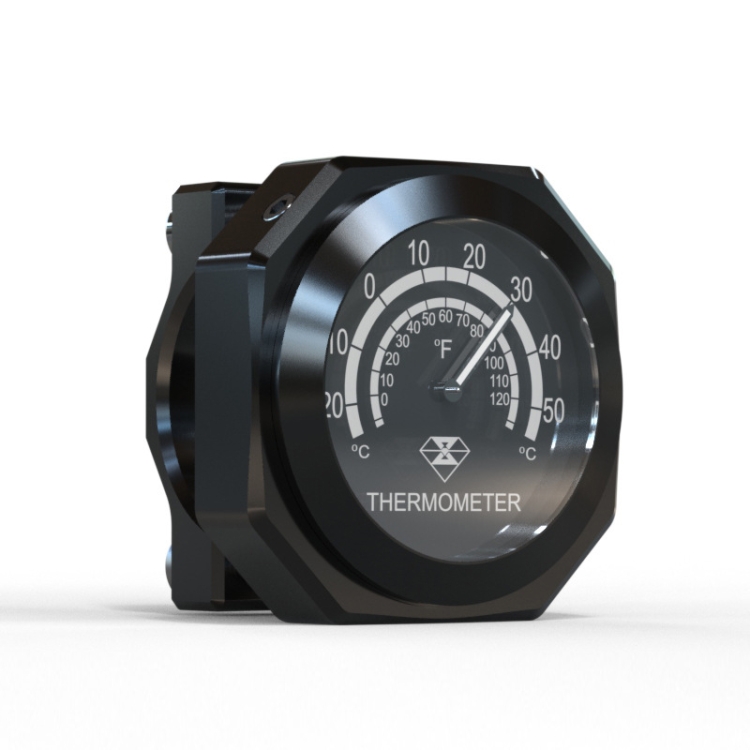 

L1 Motorcycles Waterproof Outdoor Clock Temperature Gauge, Color: Temperature Black