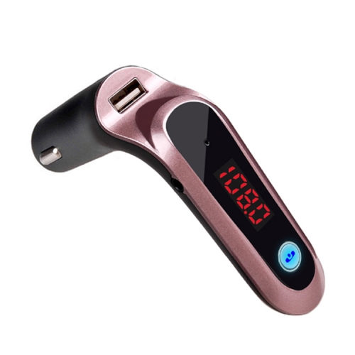 

S7 Smart Digital Display Music Player Calling Car Charger, Color: Rose Gold