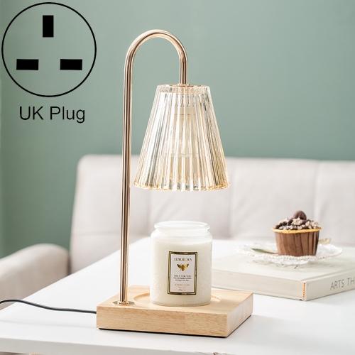 

MZ-011 Home Decoration Dimmable Aromatherapy Lamp Without Aromatherapy, Spec: Champagne Gold+Solid Wood(UK Plug)