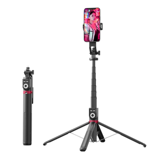 

360-degree Rotating Foldable Bluetooth Selfie Sticks Live Stand, Spec: P225 TK (Single Clip)