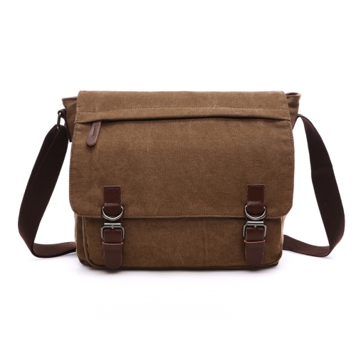 

Versatile Canvas Shoulder Messenger Bag Business Computer Bag, Color: Coffee Medium