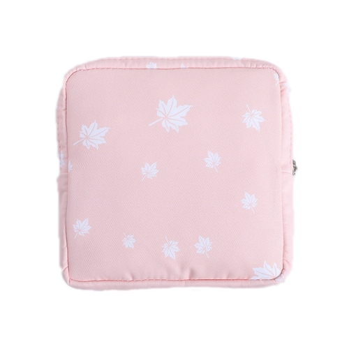 

3pcs Girls Portable Sanitary Napkin Storage Bag Cosmetic Lipstick Bag(Pink Leaf)
