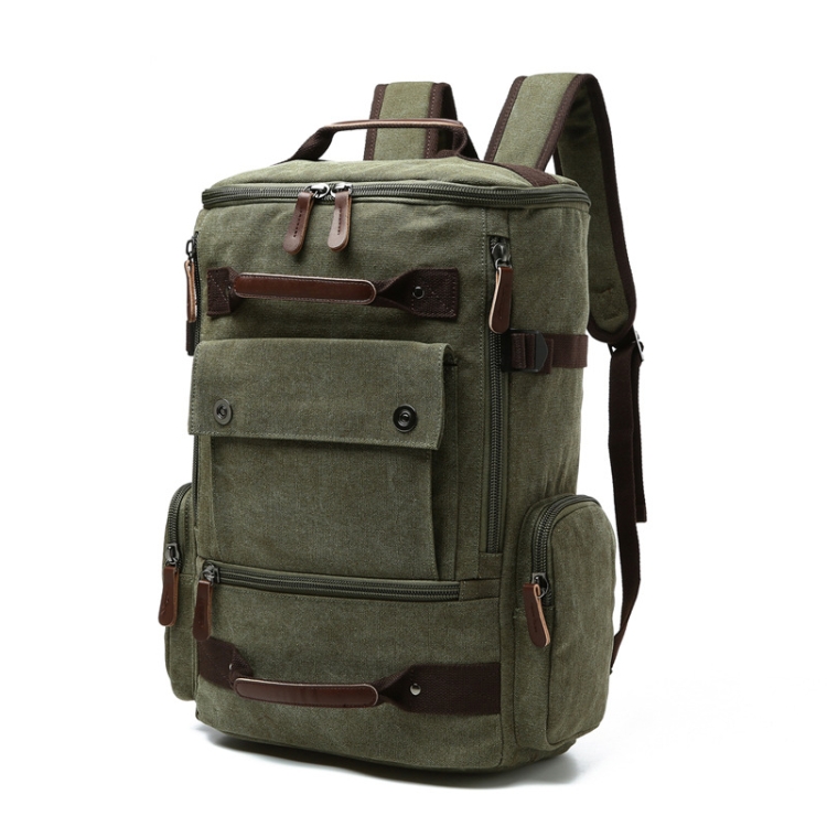

Travel Canvas Large Capacity Computer Backpack(Green)
