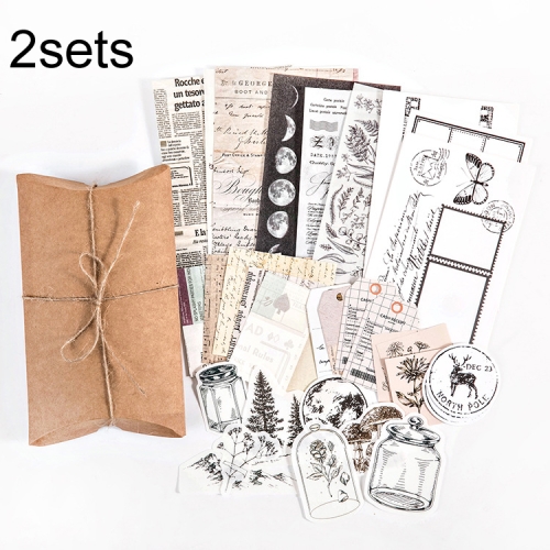 

2sets 30 In 1 Vintage Collection Room Series Handbook Stickers Notes Packet(Mountains and Raw Moon Night)