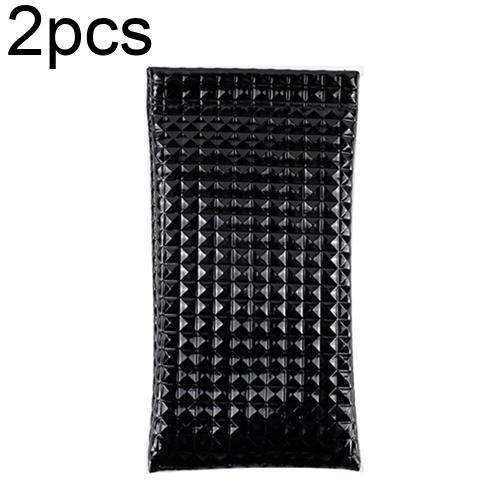 

D8649-240 2pcs PU Leather Bullet Portable Waterproof Glasses Storage Bag, Color: Black