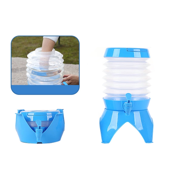 

Outdoor Camping Portable Car Retractable Folding Bucket With Faucet, Capacity: 3.5L