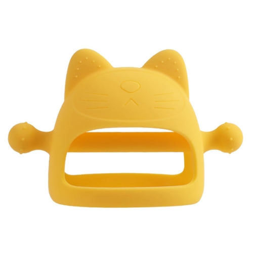 

3pcs Baby Anti-eating Hand Cover Boiled Silicone Soothing Teeth Stick(Yellow)