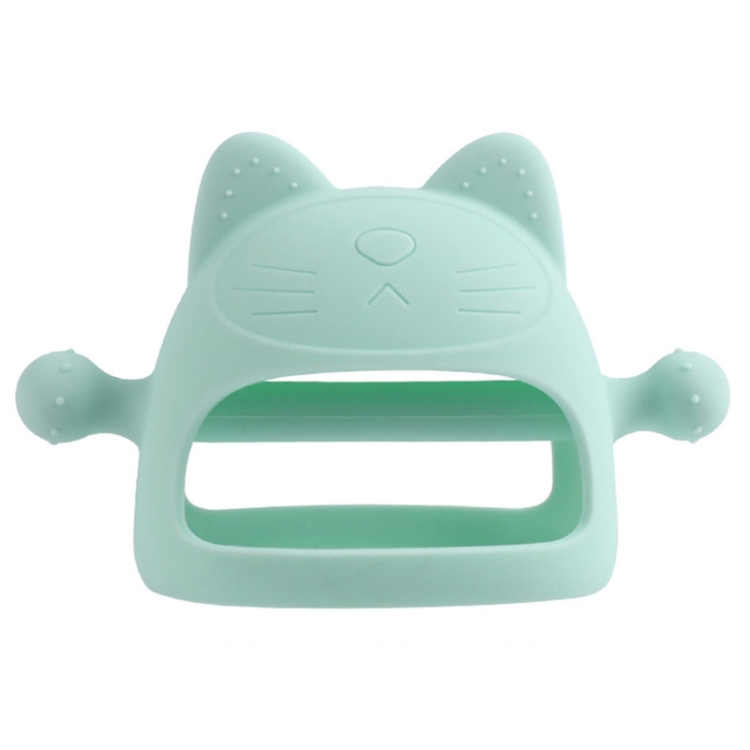 

3pcs Baby Anti-eating Hand Cover Boiled Silicone Soothing Teeth Stick(Mint Green)