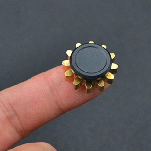 

Mini Pure Copper One Gear Fingertip Spy Gyro Decompress Toy(Black)
