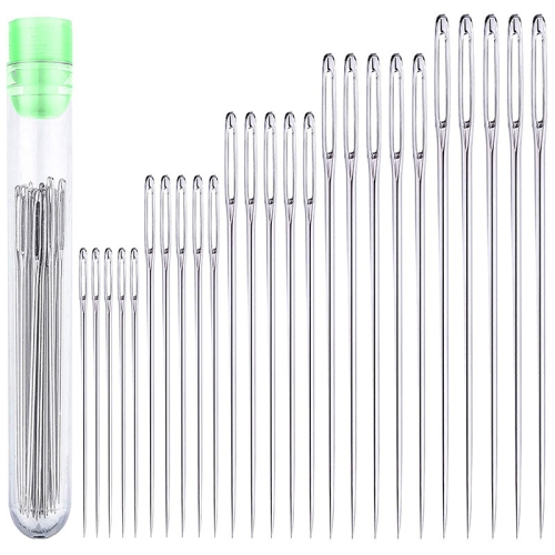 

10pcs Big Eye Stainless Steel Embroidery Sewing Needle Tool Set