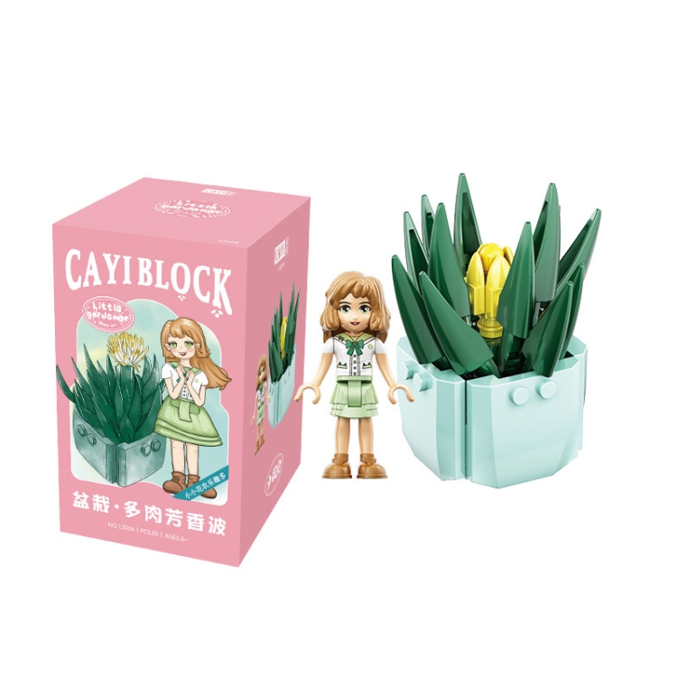 

13004 CAYI Succulent Potted Plant Small Particle Puzzle Building Block Toy