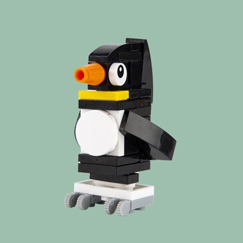 

KY013 Penguin CAYI Small Animal Small Particles Assembly Puzzle Children Building Blocks