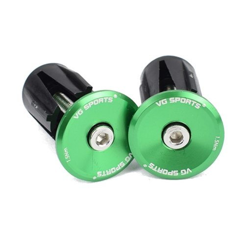 

2pairs Aluminum Alloy Bicycle Expansion Handlebar Plug(Green)