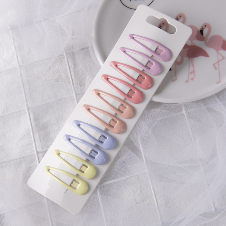 

2sets Colorful Water Drop Candy-colored Girls Hair Clip Cute Side Clip(2)