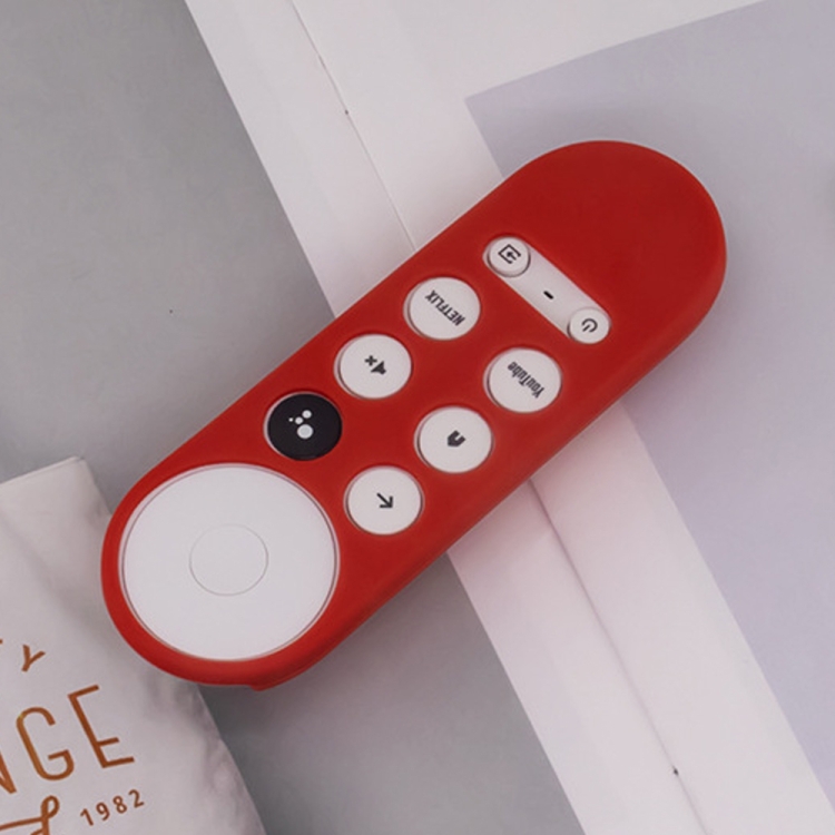 

For Google Chromecast 2020 Y16 Remote Control Anti-fall Silicone Protective Case(Red)