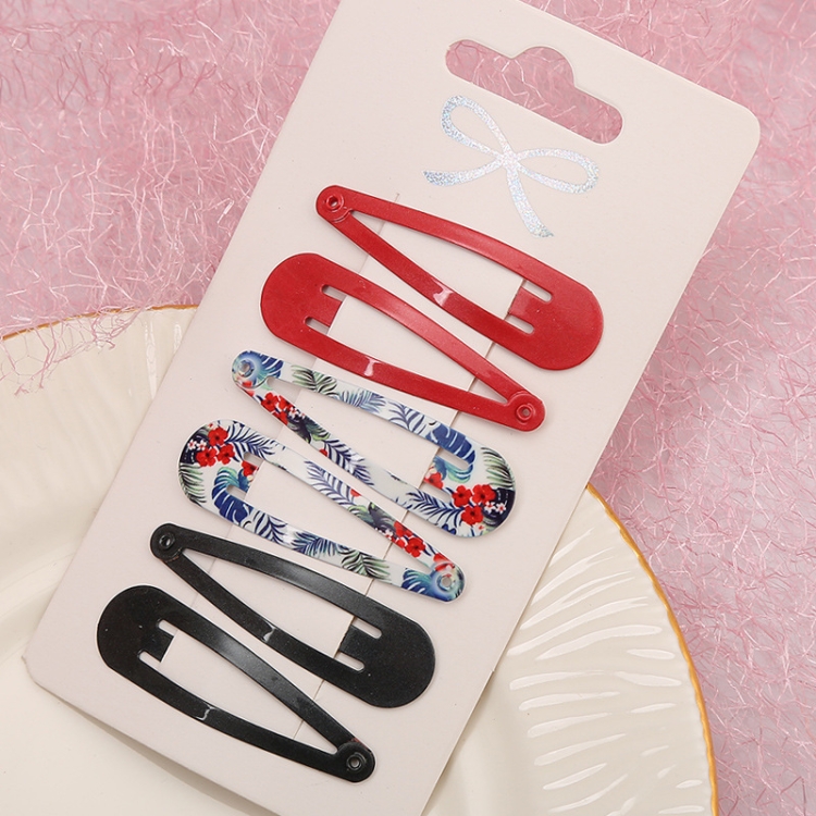 

5sets Drip Oil Baking Lacquer Printing Girls Hair Clip Hair Accessories(Zg028)