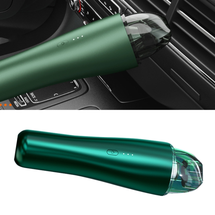 

P02 Vehicles / Household High Power Large Suction Portable Wireless Handheld Vacuum Cleaner(Dark Night Green)