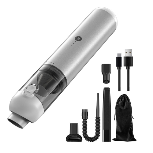 

P03 16000Pa Strong Suction High Power Portable Handheld Wireless Car Vacuum Cleaner(Silver White)