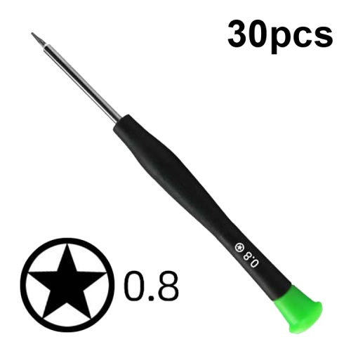 

30pcs Color Hat Screw Batch Digital Mobile Phone Clock Maintenance Tool, Series: 0.8 Five Star