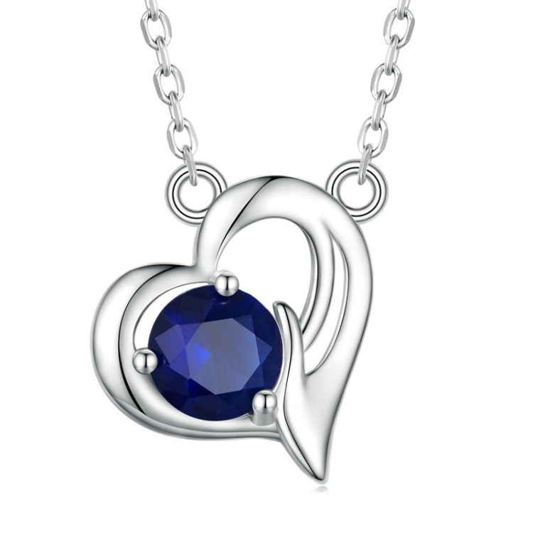 

SCN487 Sterling Silver S925 Heart Platinum Plated Hollow Zircon Necklace