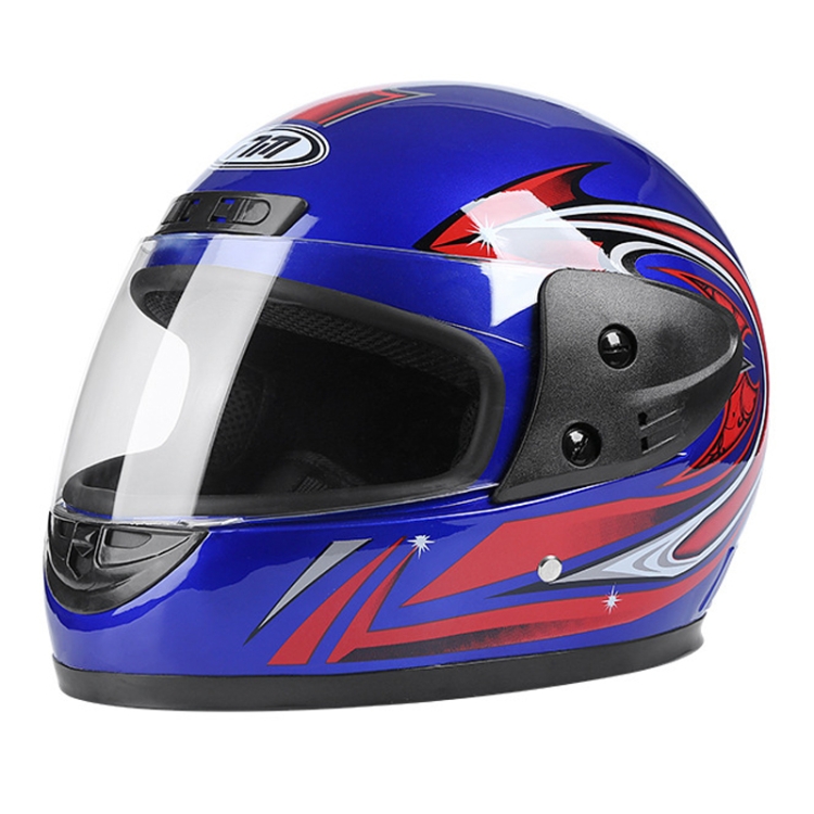 

NM 811 Motorcycle Helmet Four Seasons Universal Paint Simple Full Helmet, Size: One Size 58-60cm(Blue)